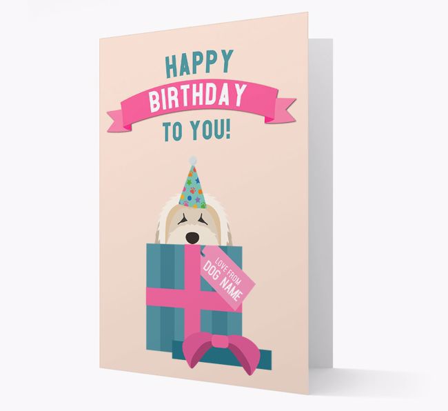 Personalised 'Happy Birthday to you! Love {dogsName}' Card